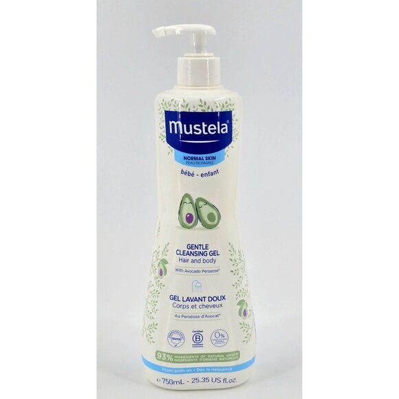 Mustela Baby Gentle Cleansing Gel Hair and Body Wash 25.35 Fl Oz - Picture 1 of 11